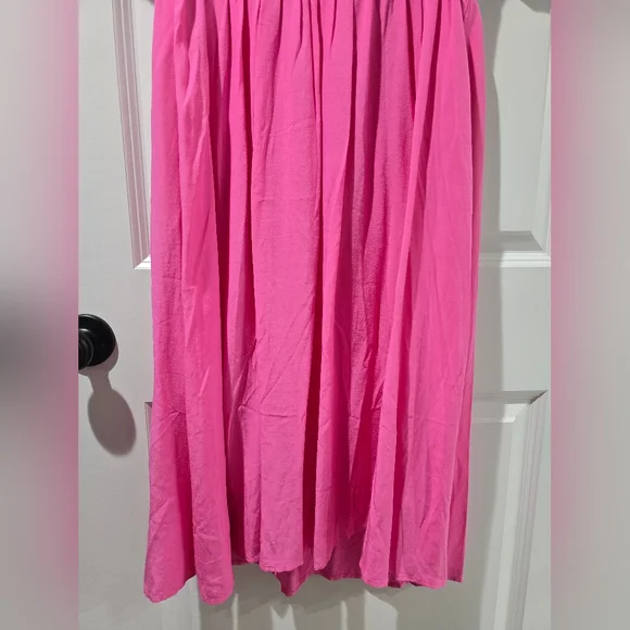 NWT Boden Pink Elsa Midi Tea Dress, Pink, Blue And Orange W/ Buttons - Picture 6 of 13